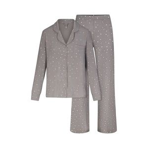 Skims Soft Lounge Pajama Set 3X BNWT Gray Sparkle Print